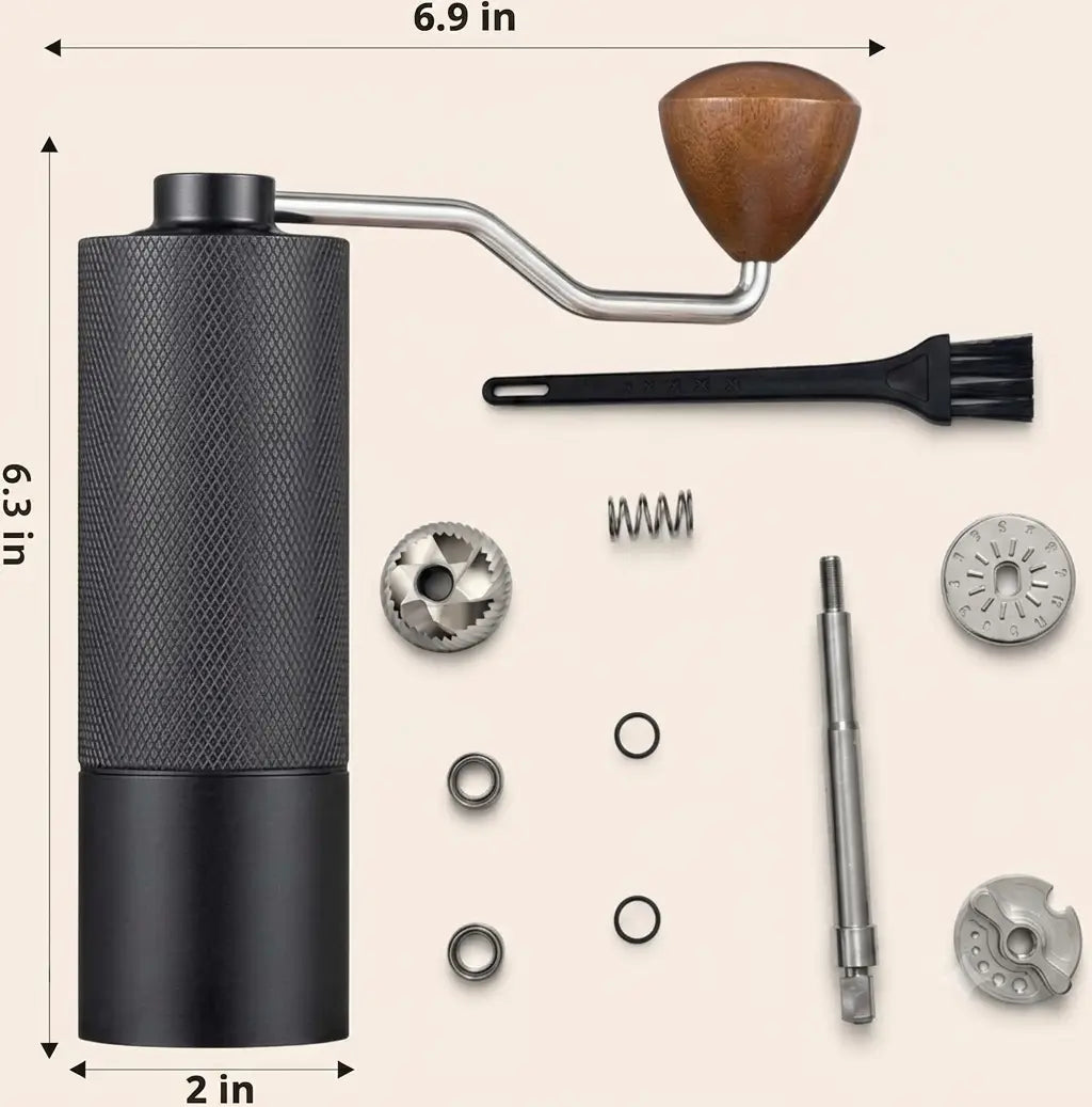 Molinillo de Café Manual Portátil en Acero Inoxidable.