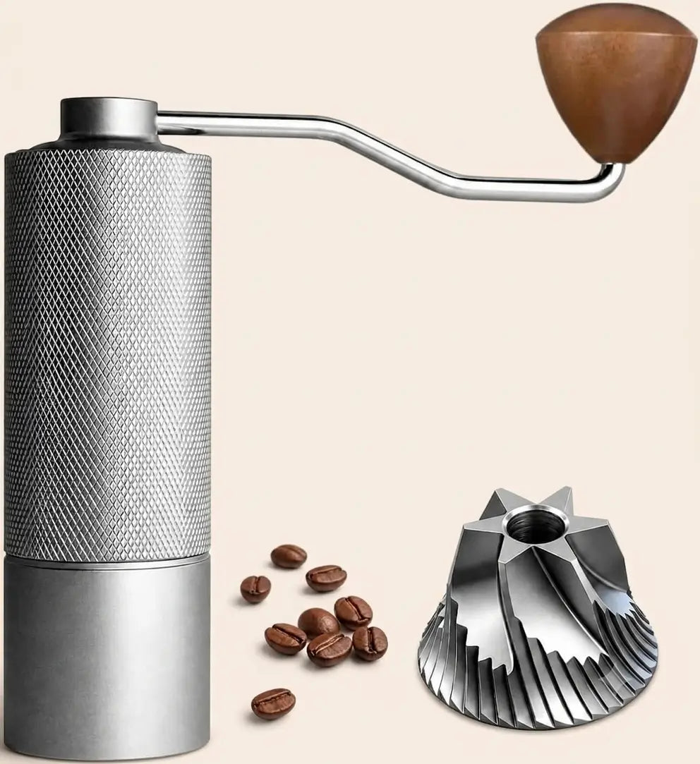 Molinillo de Café Manual Portátil en Acero Inoxidable.